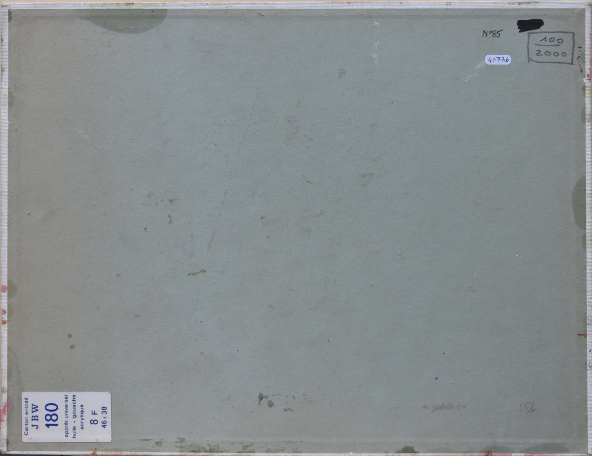 Madeleine Rouart "house In The Forest" Oil On Cardboard 38x46-photo-4